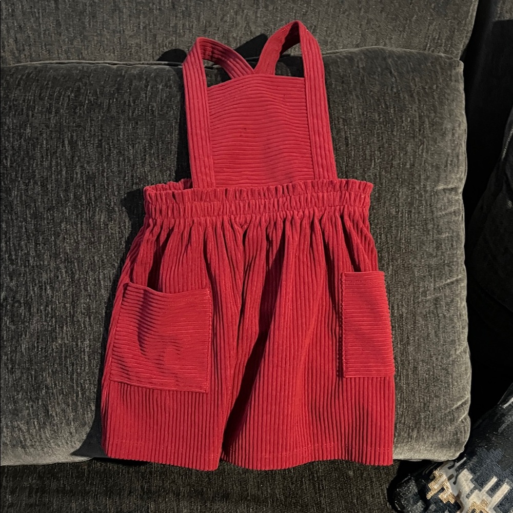 Wonder Nation Red Corduroy Kids Overalls